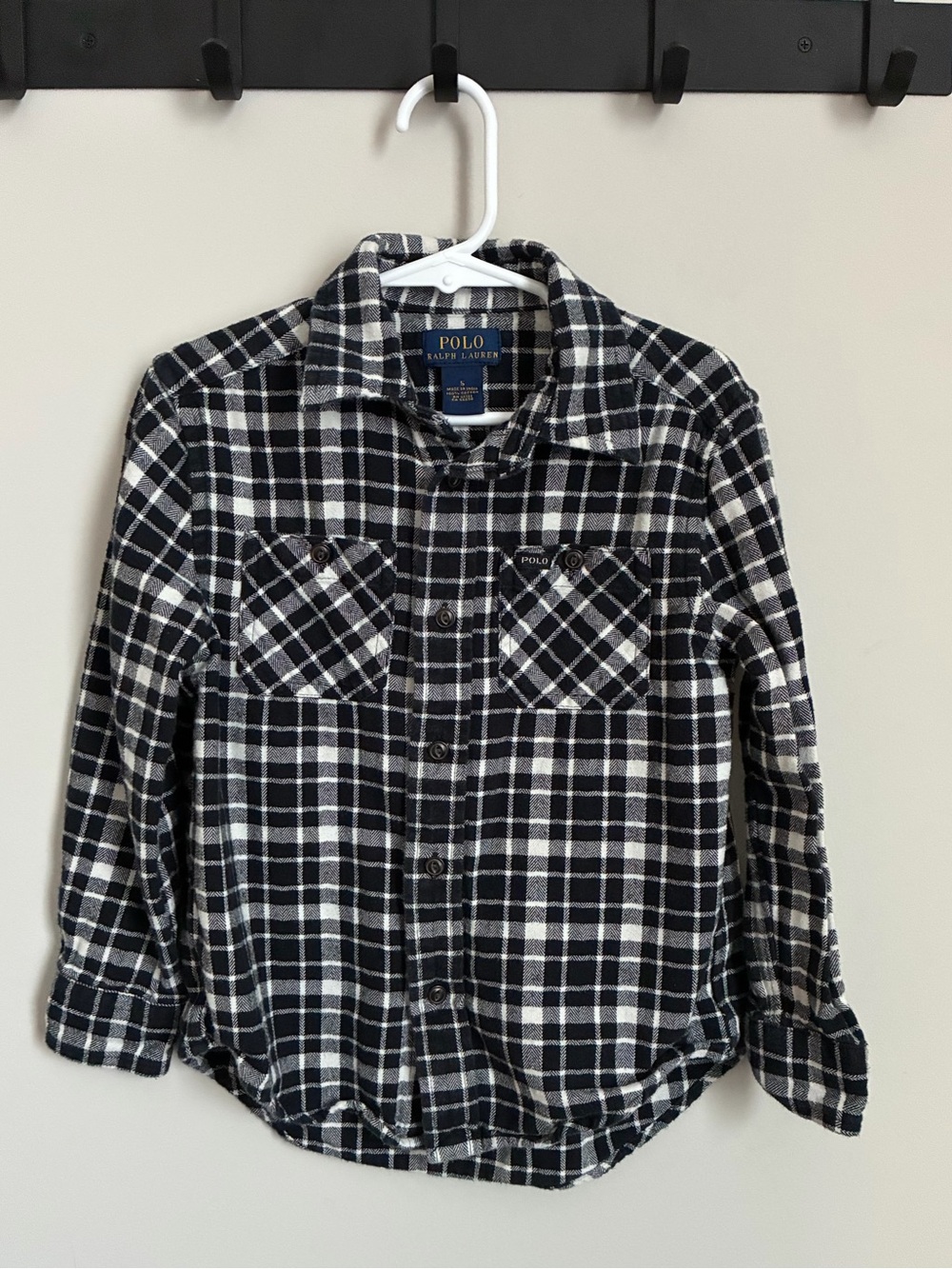 Polo Ralph Lauren Boys Flannel Button Down Shirt Size 5